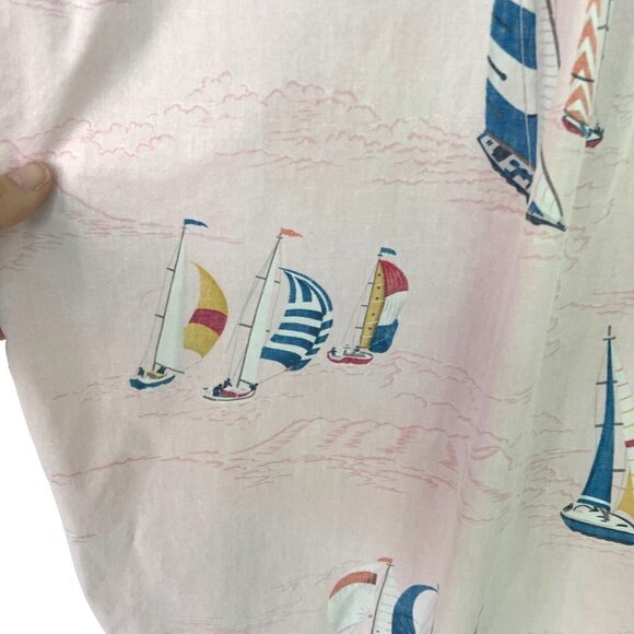 Reyn Spooner Mens Shirt Pink Size XL Button Front Sailboat Print Pure Cotton - Picture 8 of 11